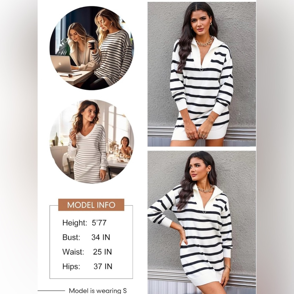 NWOT Half Zip Mini Dress - Picture 4 of 6